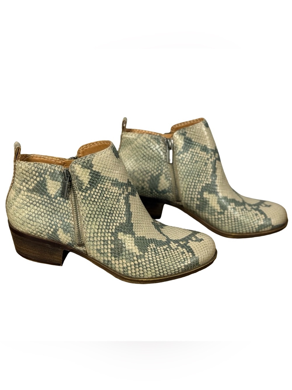 Lucky Brand Basel Bootie Snakeskin Print Women's Size 6.5M